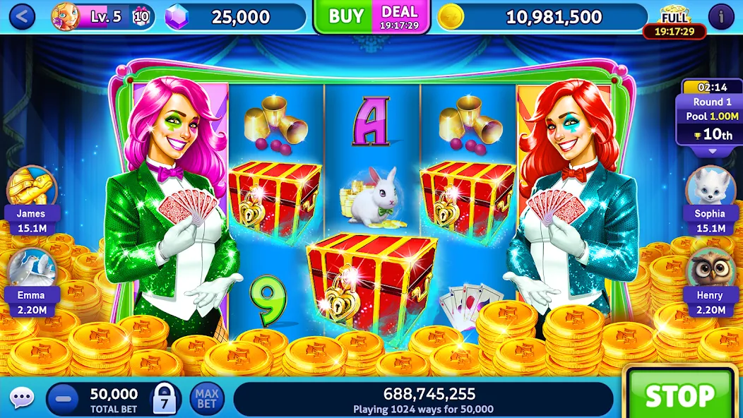 Jackpot Madness Slots Casino (Джекпотджой Слоты)  [МОД Unlocked] Screenshot 1