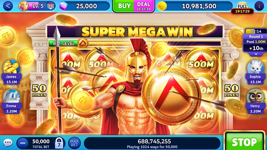 Jackpot Madness Slots Casino (Джекпотджой Слоты)  [МОД Unlocked] Screenshot 2