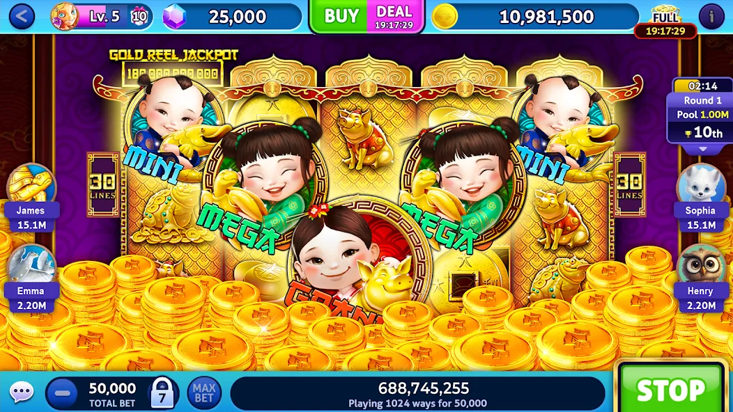 Jackpot Madness Slots Casino (Джекпотджой Слоты)  [МОД Unlocked] Screenshot 3