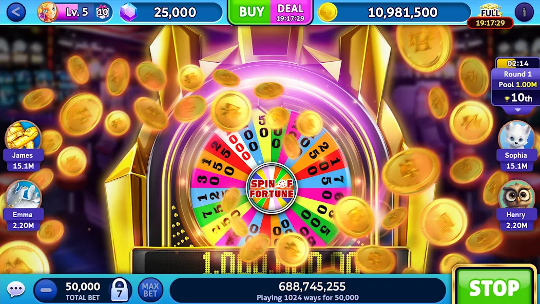 Jackpot Madness Slots Casino (Джекпотджой Слоты)  [МОД Unlocked] Screenshot 4