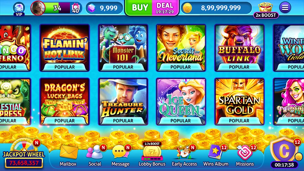 Jackpot Madness Slots Casino (Джекпотджой Слоты)  [МОД Unlocked] Screenshot 5