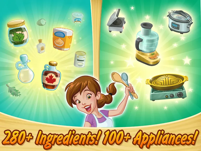 Kitchen Scramble: Cooking Game (Китчен Скрэмбл)  [МОД Menu] Screenshot 3