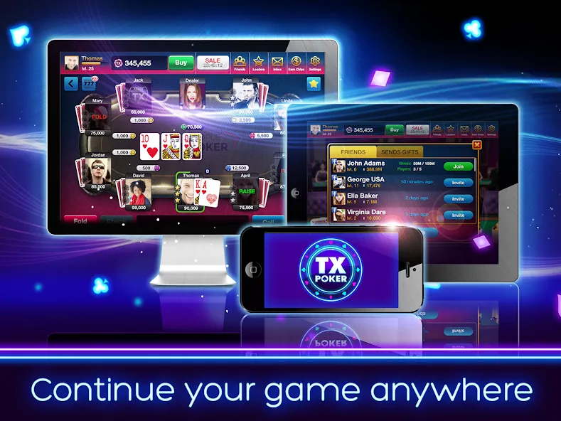 TX Poker - Texas Holdem Poker  [МОД Unlimited Money] Screenshot 5