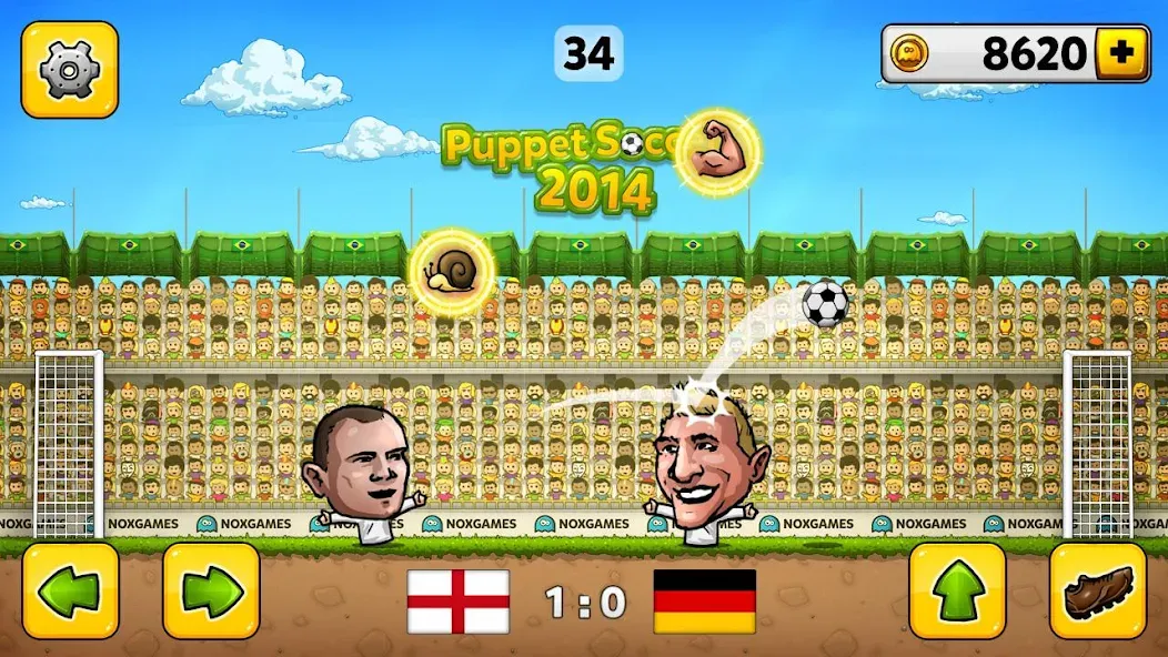 Puppet Soccer - Football  [МОД Много монет] Screenshot 2