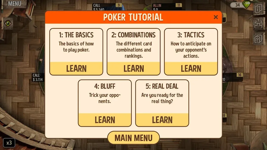 Learn Poker - How to Play  [МОД Unlimited Money] Screenshot 3