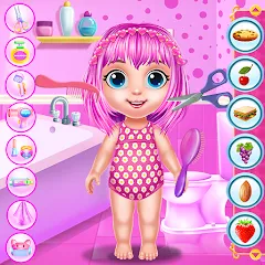 Скачать взлом Baby Girl Caring Pinky Style (Беби Грл Керинг Пинки Стайл)  [МОД Mega Pack] - последняя версия apk на Андроид