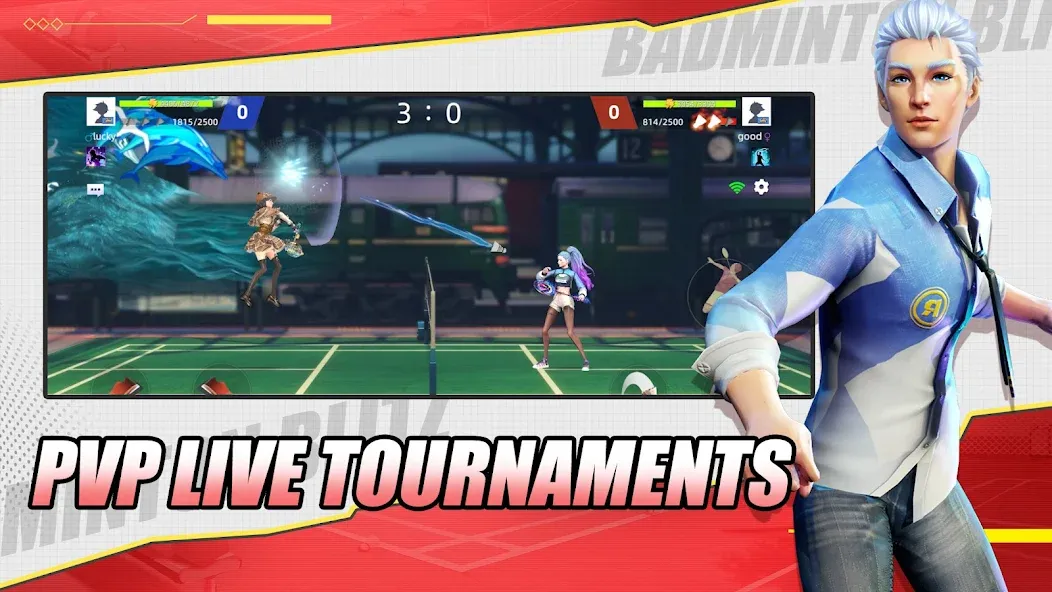 Badminton Blitz - PVP online (Бэдминтон Блиц)  [МОД Меню] Screenshot 4