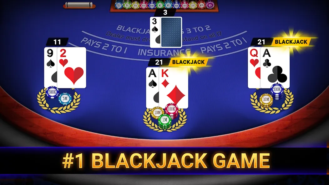 Blackjack 21: online casino (Блэкджек 21)  [МОД Unlimited Money] Screenshot 1