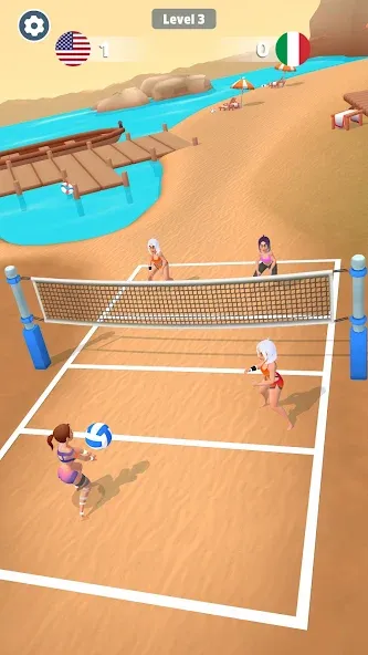 Beach Volleyball Game (Бичволлейбол игра)  [МОД Бесконечные деньги] Screenshot 2