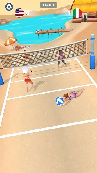 Beach Volleyball Game (Бичволлейбол игра)  [МОД Бесконечные деньги] Screenshot 3