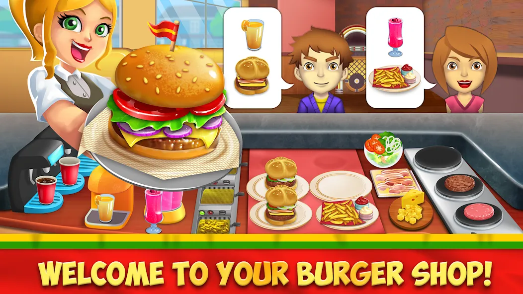 My Burger Shop 2: Food Game (Мой Бургер Шоп 2)  [МОД Mega Pack] Screenshot 1