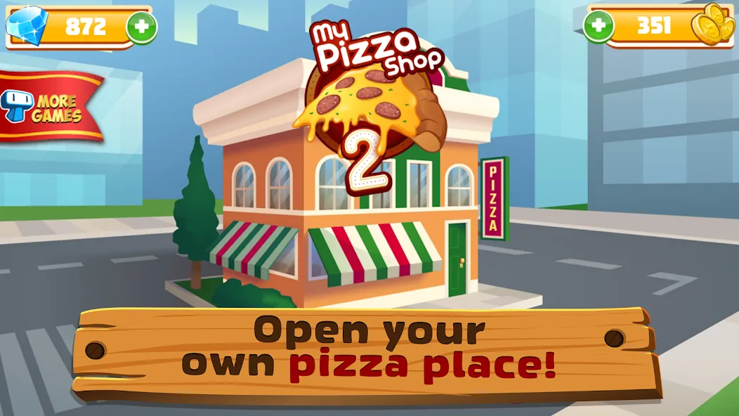 My Pizza Shop 2: Food Games (Мой Пиццерия 2)  [МОД Menu] Screenshot 1