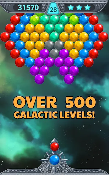 Bubble Shooter Space (Бубль шутер спейс)  [МОД Много монет] Screenshot 1