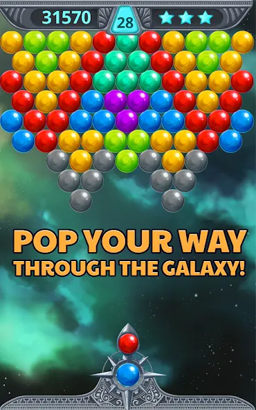 Bubble Shooter Space (Бубль шутер спейс)  [МОД Много монет] Screenshot 3