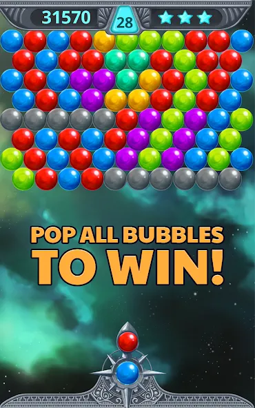 Bubble Shooter Space (Бубль шутер спейс)  [МОД Много монет] Screenshot 4