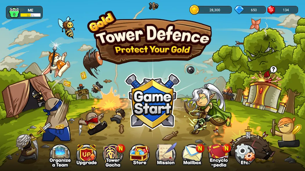 Gold tower defence M (Голд тауэр дефенс М)  [МОД Все открыто] Screenshot 1