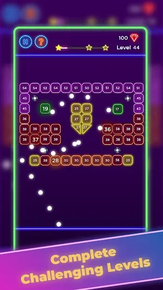 Brick Breaker - Neon Bricks  [МОД Бесконечные монеты] Screenshot 4