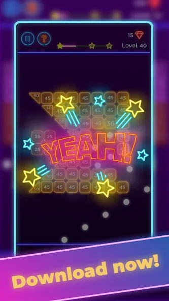 Brick Breaker - Neon Bricks  [МОД Бесконечные монеты] Screenshot 5