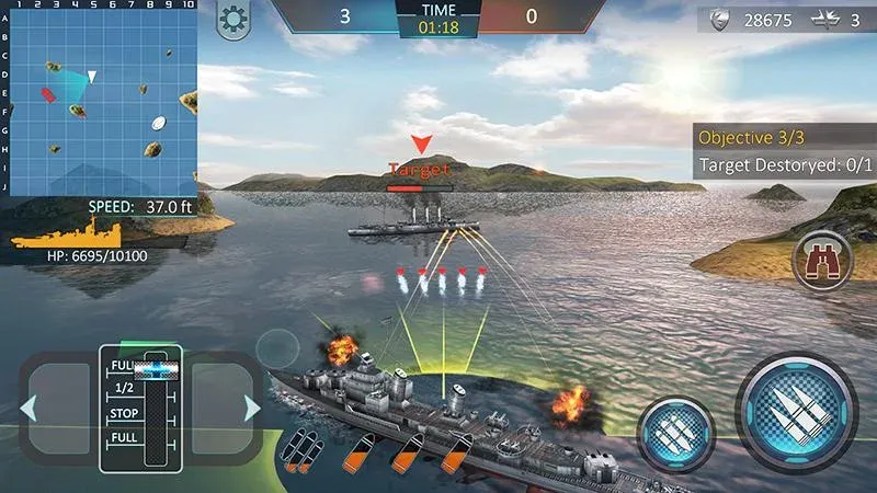 Warship Attack 3D  [МОД Меню] Screenshot 2