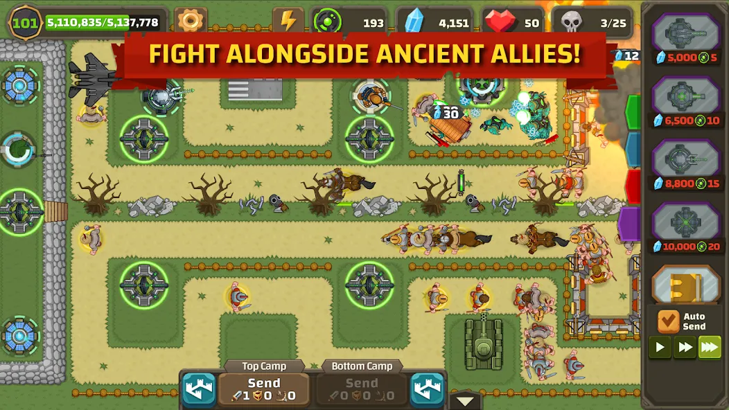 Ancient Allies Tower Defense (Аншент Эллайес Тауэр Дефенс)  [МОД Много монет] Screenshot 4