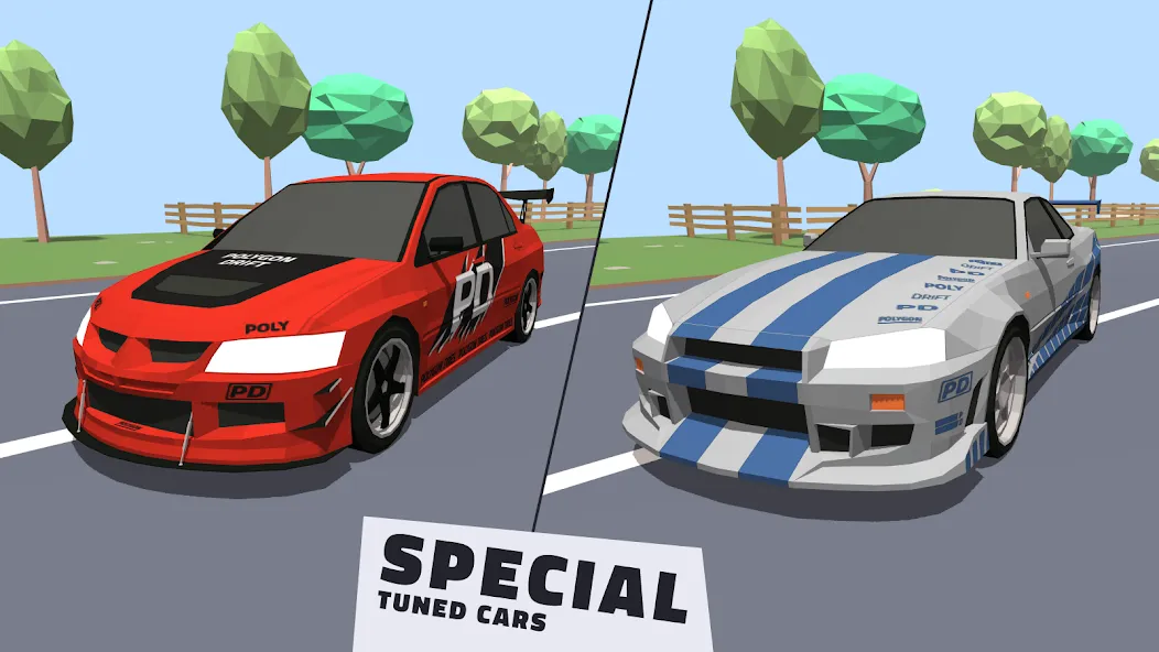 Polygon Drift: Traffic Racing (Полигон Дрифт)  [МОД Menu] Screenshot 1