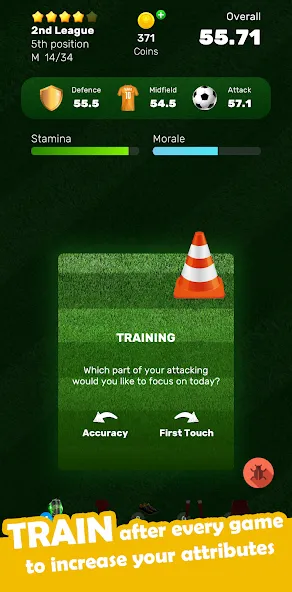 Football Career Soccer Legend  [МОД Бесконечные деньги] Screenshot 2