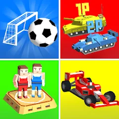 Скачать взлом Cubic 2 3 4 Player Games (убик 2 3 4)  [МОД Mega Pack] - последняя версия apk на Андроид