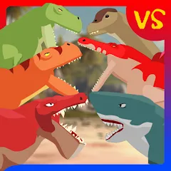 Взлом T-Rex Fights Dinosaurs  [МОД Бесконечные монеты] - стабильная версия apk на Андроид