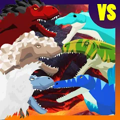 Взлом T-Rex Fights More Dinosaurs  [МОД Все открыто] - полная версия apk на Андроид