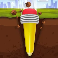 Скачать взломанную Pen Dig (Пен Диг)  [МОД Все открыто] - стабильная версия apk на Андроид