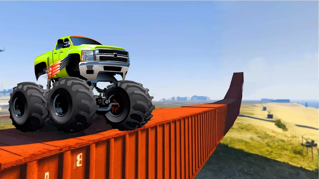 Monster Truck Car Game 3d (Монстр Трак Стант)  [МОД Unlocked] Screenshot 3