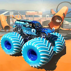 Скачать взломанную Monster Truck Car Game 3d (Монстр Трак Стант)  [МОД Unlocked] - полная версия apk на Андроид