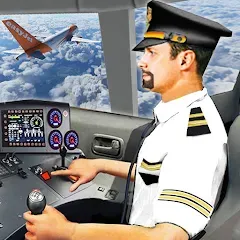 Скачать взломанную Plane Pilot Flight Simulator (Плейн Пилот Флайт Симулятор)  [МОД Бесконечные монеты] - полная версия apk на Андроид