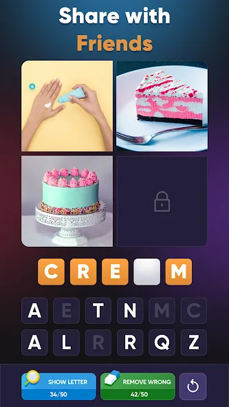 4 Pics 1 Word: Guessing Games  [МОД Unlocked] Screenshot 3