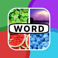 Взломанная 4 Pics 1 Word: Guessing Games  [МОД Unlocked] - стабильная версия apk на Андроид