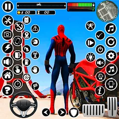 Взлом Superhero Tricky Bike Stunt (упергерой Трики Байк Стант)  [МОД Все открыто] - стабильная версия apk на Андроид