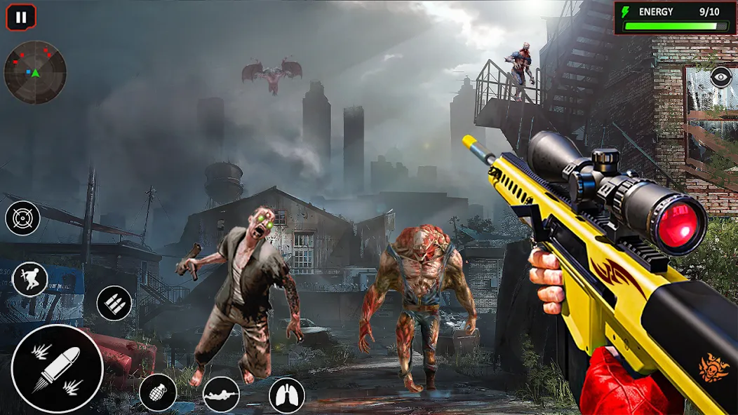 Sniper Zombie Shooting (Зомби стреляющая оффлайн игра)  [МОД Unlimited Money] Screenshot 1