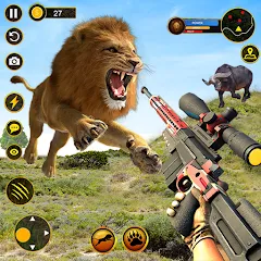 Скачать взломанную Sniper Animal Deer Hunter Game (Снайперские игры на животных)  [МОД Menu] - полная версия apk на Андроид