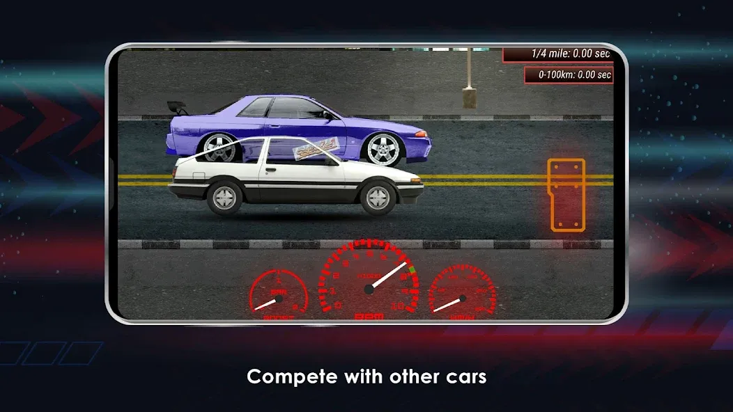 Japan Drag Racing (Драгрейсинг в Японии)  [МОД Бесконечные монеты] Screenshot 3