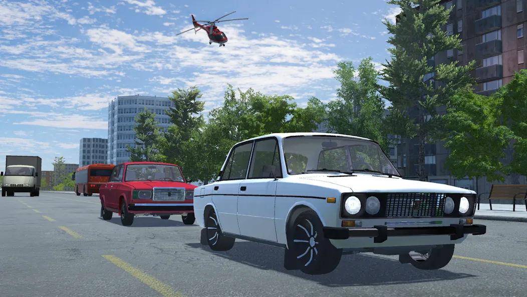 Russian Car Lada 3D  [МОД Много монет] Screenshot 3