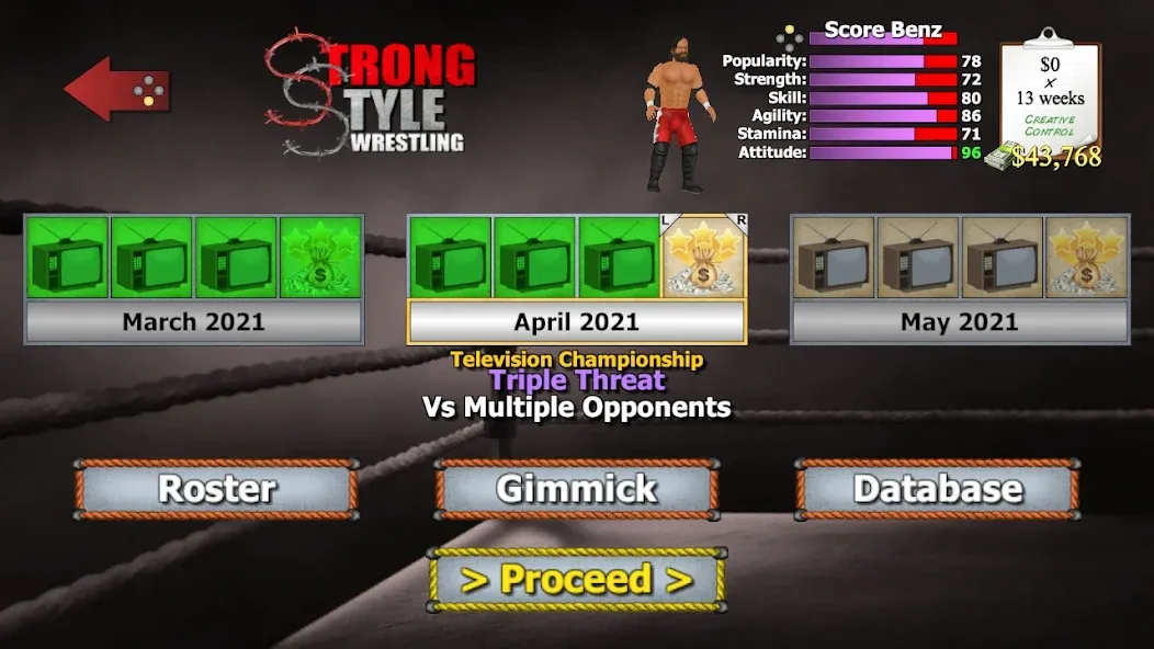 Wrestling Empire (Рестлинг Импайр)  [МОД Menu] Screenshot 3