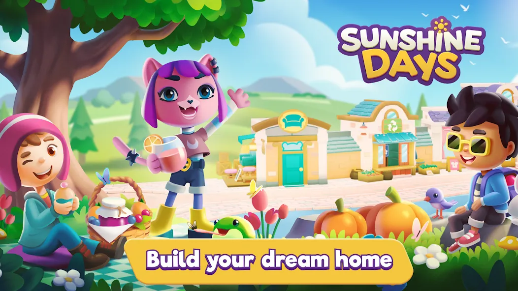 Sunshine Days - Build A Home (Саншайн Дэйз)  [МОД Бесконечные монеты] Screenshot 1