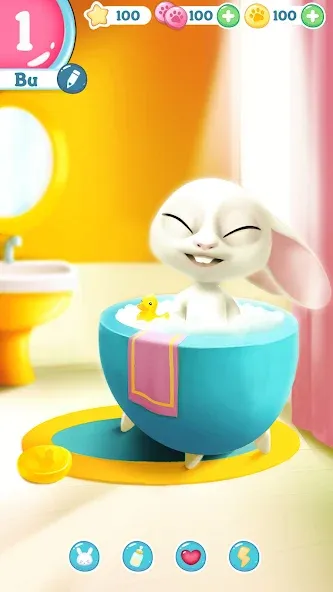 Bu Bunny - Cute pet care game  [МОД Все открыто] Screenshot 2