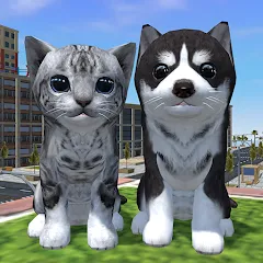 Скачать взломанную Cute Cat And Puppy World (Кьют Кэт Энд Паппи Ворлд)  [МОД Все открыто] - стабильная версия apk на Андроид