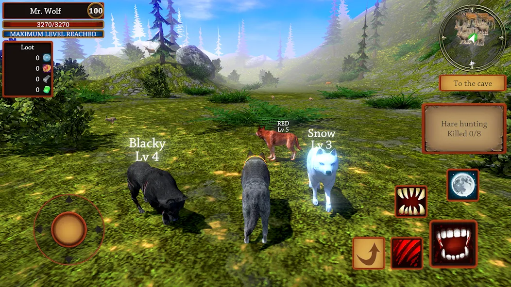 Wolf Simulator - Animal Games  [МОД Бесконечные деньги] Screenshot 5