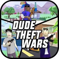 Взлом Dude Theft Wars Shooting Games (Дуд Тефт Варс)  [МОД Menu] - стабильная версия apk на Андроид