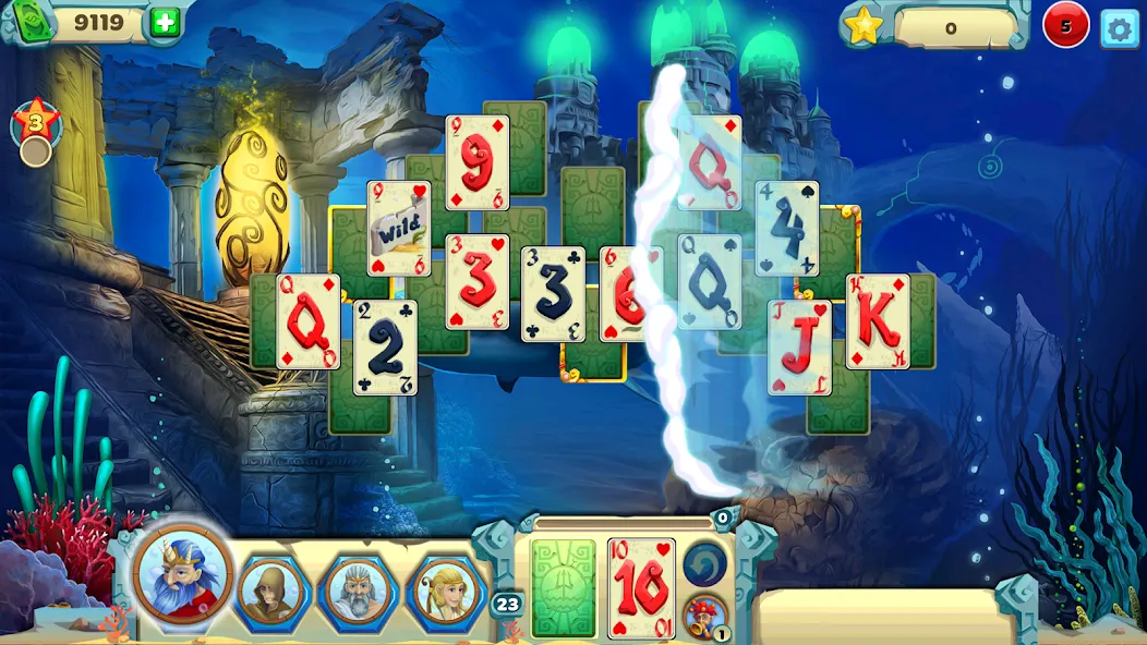 Solitaire Atlantis (олитэр Атлантис)  [МОД Все открыто] Screenshot 2