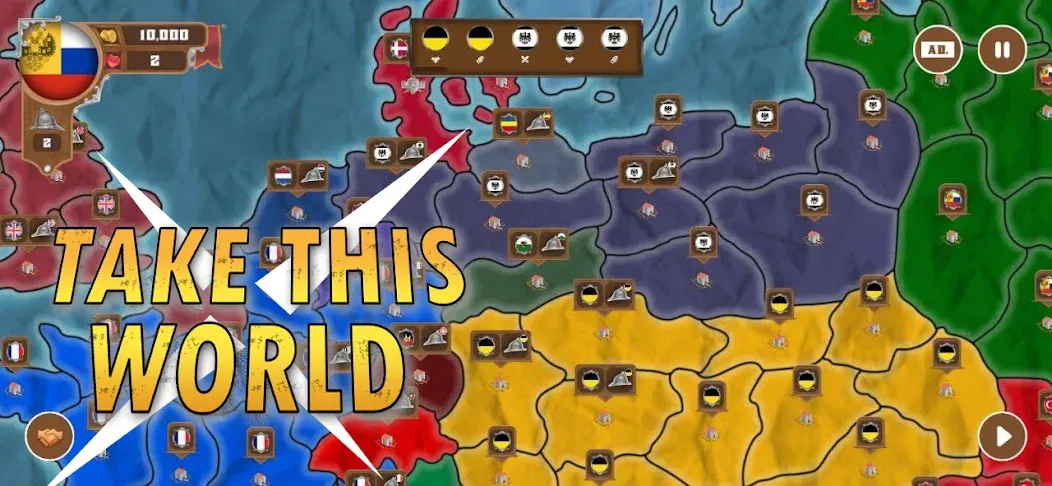 World conquest: Europe 1812 (Всемирное завоевание)  [МОД Menu] Screenshot 1