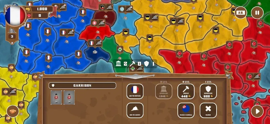 World conquest: Europe 1812 (Всемирное завоевание)  [МОД Menu] Screenshot 4