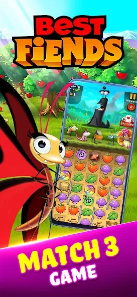 Best Fiends - Match 3 Puzzles (Бест Фиендс)  [МОД Много монет] Screenshot 1